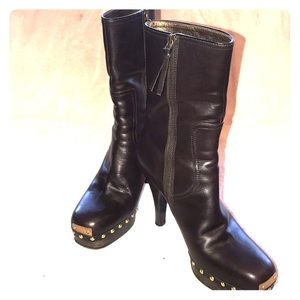 Miu Miu Brown high heeled boots 8